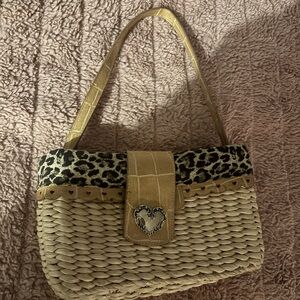 Vintage Leopard Print Women's Bag